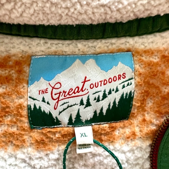 THE GREAT.OUTDOORS Plush Terrain Full Zip Jacket in Color Block Stripe - XL - Picture 9 of 14